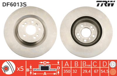 Disco de freio TRW DF6013S