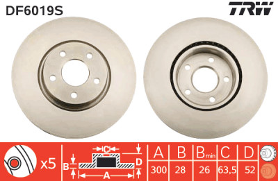 Disco de freio TRW DF6019S