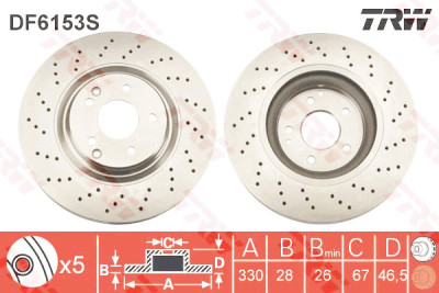 Disco de freio TRW DF6153S