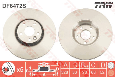 Disco de freio TRW DF6472S