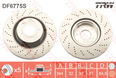 Disco de freio TRW DF6775S
