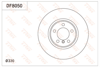 Conjunto de (2) discos de freio TRW DF8050