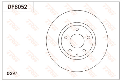 Conjunto de (2) discos de freio TRW DF8052
