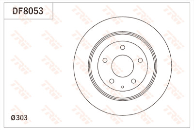 Conjunto de (2) discos de freio TRW DF8053