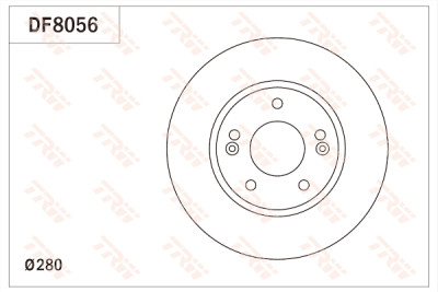 Conjunto de (2) discos de freio TRW DF8056