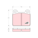 Conjunto de 4 pastilhas de freio COTEC TRW GDB100
