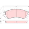 Conjunto de 4 pastilhas de freio TRW GDB1005