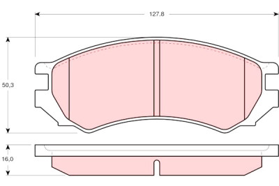 Conjunto de 4 pastilhas de freio TRW GDB1005