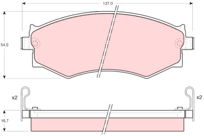 Conjunto de 4 pastilhas de freio TRW GDB1008