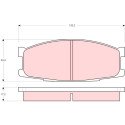 Conjunto de 4 pastilhas de freio TRW GDB1022