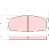 Conjunto de 4 pastilhas de freio TRW GDB1022