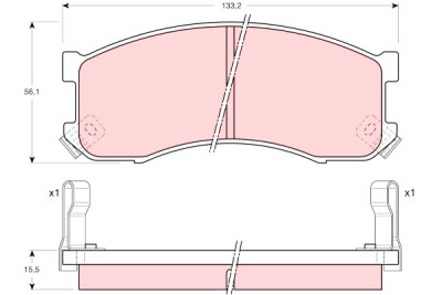 Conjunto de 4 pastilhas de freio TRW GDB1037