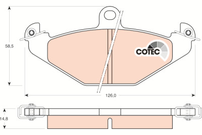 Conjunto de 4 pastilhas de freio COTEC TRW GDB1041