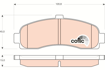 Conjunto de 4 pastilhas de freio COTEC TRW GDB1059