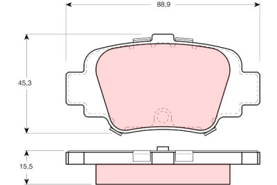 Conjunto de 4 pastilhas de freio TRW GDB1060