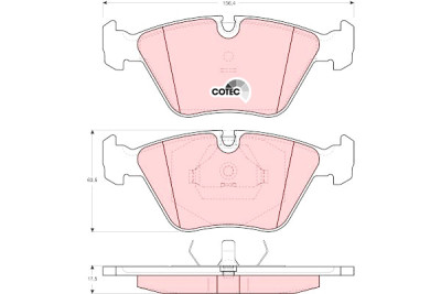 Conjunto de 4 pastilhas de freio COTEC TRW GDB1064