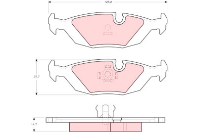 Conjunto de 4 pastilhas de freio TRW GDB1068