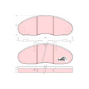 Conjunto de 4 pastilhas de freio COTEC TRW GDB1077