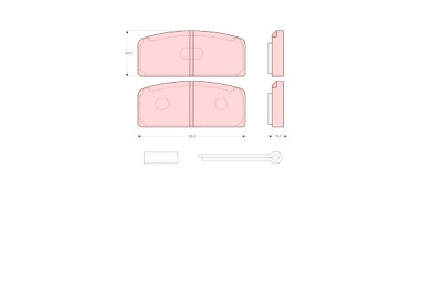 Conjunto de 4 pastilhas de freio TRW GDB108