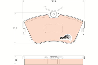 Conjunto de 4 pastilhas de freio COTEC TRW GDB1092