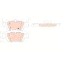 Conjunto de 4 pastilhas de freio COTEC TRW GDB1100