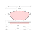 Conjunto de 4 pastilhas de freio TRW GDB1102