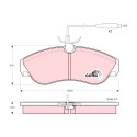 Conjunto de 4 pastilhas de freio COTEC TRW GDB1106