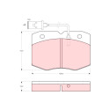 Conjunto de 4 pastilhas de freio TRW GDB1111
