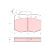 Conjunto de 4 pastilhas de freio TRW GDB1111