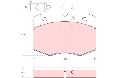 Conjunto de 4 pastilhas de freio TRW GDB1111
