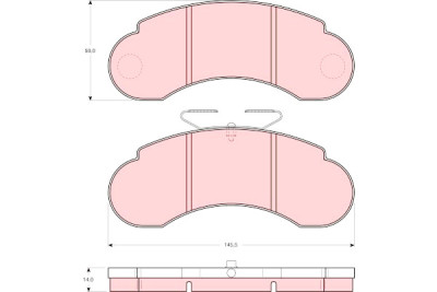 Conjunto de 4 pastilhas de freio TRW GDB1114