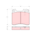 Conjunto de 4 pastilhas de freio TRW GDB1122