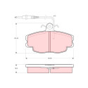 Conjunto de 4 pastilhas de freio TRW GDB114