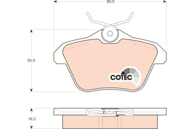 Conjunto de 4 pastilhas de freio COTEC TRW GDB1147
