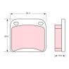 Conjunto de 4 pastilhas de freio TRW GDB115