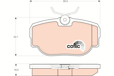 Conjunto de 4 pastilhas de freio COTEC TRW GDB1155