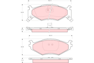 Conjunto de 4 pastilhas de freio TRW GDB1157