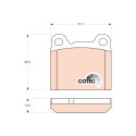 Conjunto de 4 pastilhas de freio COTEC TRW GDB1160