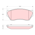 Conjunto de 4 pastilhas de freio TRW GDB1170