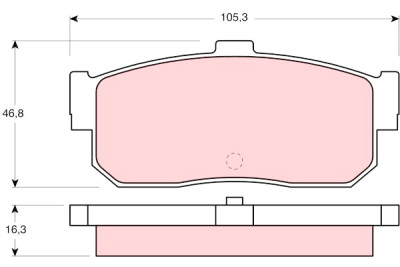 Conjunto de 4 pastilhas de freio TRW GDB1172