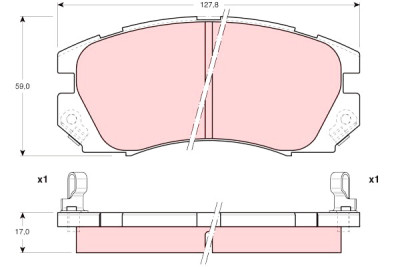 Conjunto de 4 pastilhas de freio TRW GDB1179