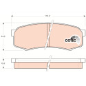 Conjunto de 4 pastilhas de freio COTEC TRW GDB1182