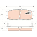 Conjunto de 4 pastilhas de freio COTEC TRW GDB1187