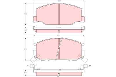 Conjunto de 4 pastilhas de freio TRW GDB1190