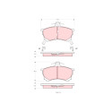 Conjunto de 4 pastilhas de freio TRW GDB1197