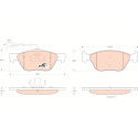 Conjunto de 4 pastilhas de freio COTEC TRW GDB1212