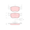 Conjunto de 4 pastilhas de freio TRW GDB1213