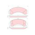 Conjunto de 4 pastilhas de freio TRW GDB1242