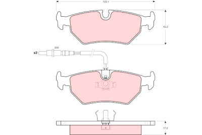 Conjunto de 4 pastilhas de freio TRW GDB1258