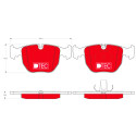 Conjunto de 4 pastilhas de freio DTEC COTEC TRW GDB1261DTE